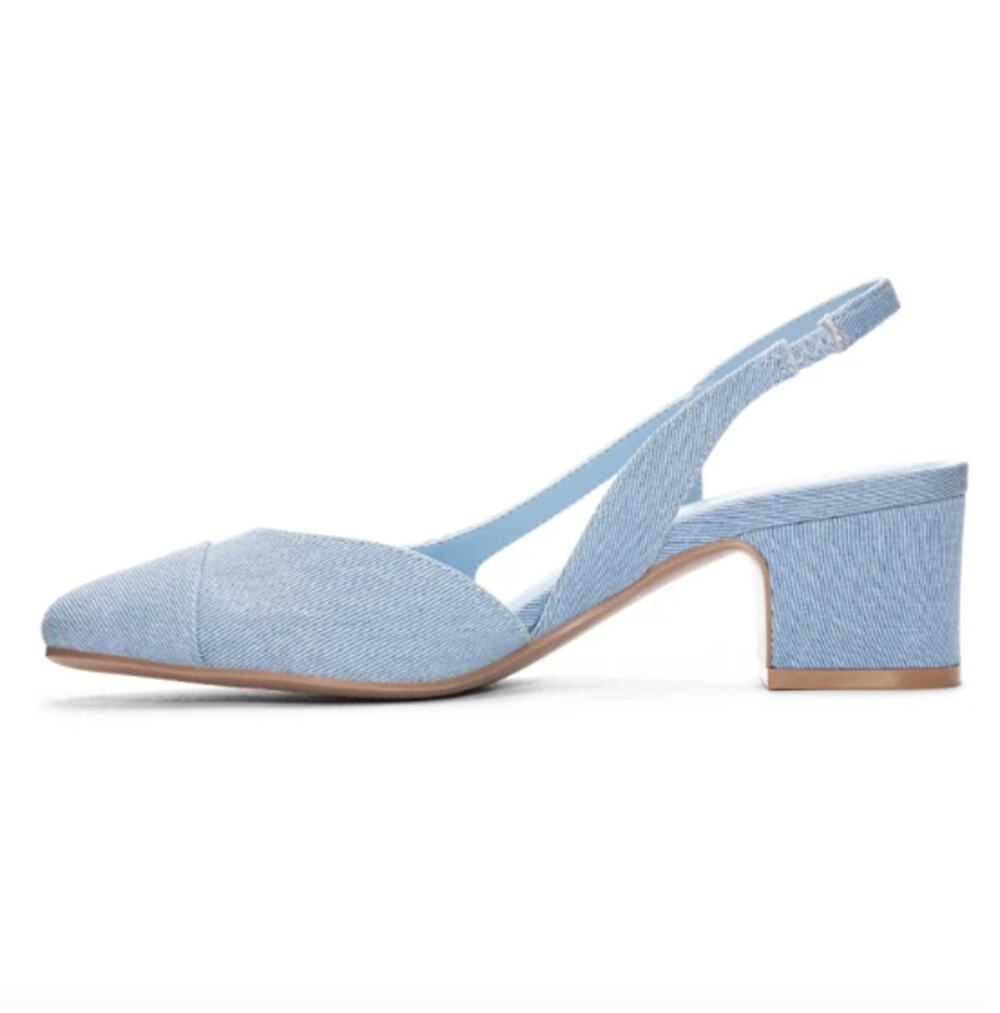 Chinese Laundry Women's Blue Rozie Denim Slingback Pumps Size 8.5M